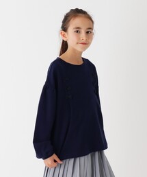 3can4on（サンカンシオン）の「◆【90-140cm】スラブ天竺表起毛Aラインプルオーバー（Tシャツ/カットソー）」