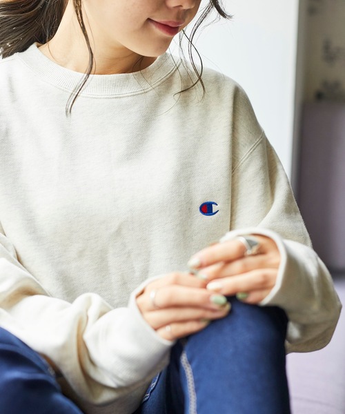 Champion(チャンピオン)の「WEGO/Champion 裏毛刺繍プルオーバー(スウェット・メンズ・オートミール/ホワイト/ワイン/ブラック・LARGE/MEDIUM/X-LARGE)」の3枚目の写真