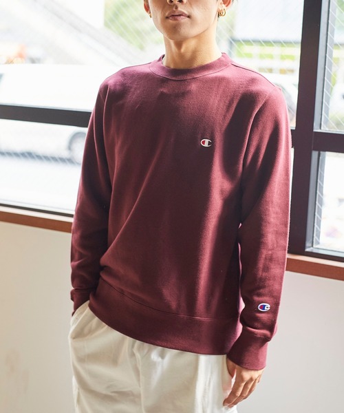 Champion(チャンピオン)の「WEGO/Champion 裏毛刺繍プルオーバー(スウェット・メンズ・オートミール/ホワイト/ワイン/ブラック・LARGE/MEDIUM/X-LARGE)」の4枚目の写真