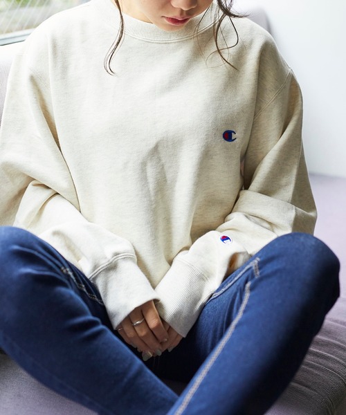 Champion(チャンピオン)の「WEGO/Champion 裏毛刺繍プルオーバー(スウェット・メンズ・オートミール/ホワイト/ワイン/ブラック・LARGE/MEDIUM/X-LARGE)」の16枚目の写真