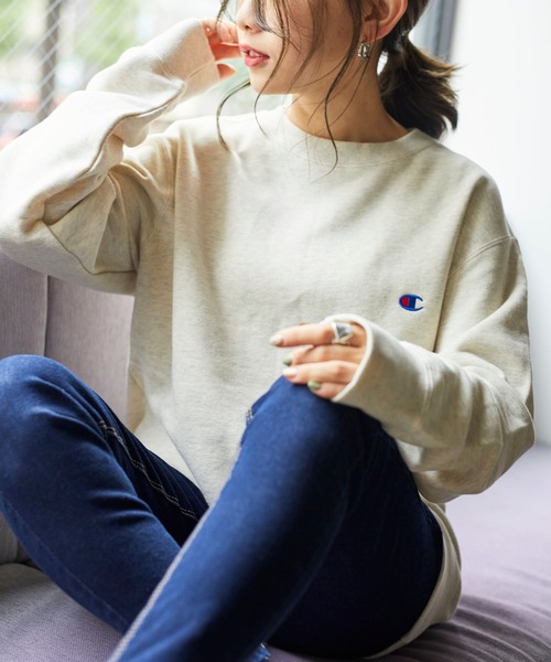 Champion(チャンピオン)の「WEGO/Champion 裏毛刺繍プルオーバー(スウェット・メンズ・オートミール/ホワイト/ワイン/ブラック・LARGE/MEDIUM/X-LARGE)」の18枚目の写真