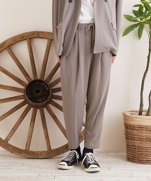 TONE SELECT WEAR(トーンセレクトウェア)の「【TONE MEN'S】梨地ジャージテーパードパンツ(BL)(その他パンツ・メンズ・ブラック/ブラウン/グレイッシュベージュ/ブルー・MEDIUM/LARGE)」の1枚目の写真