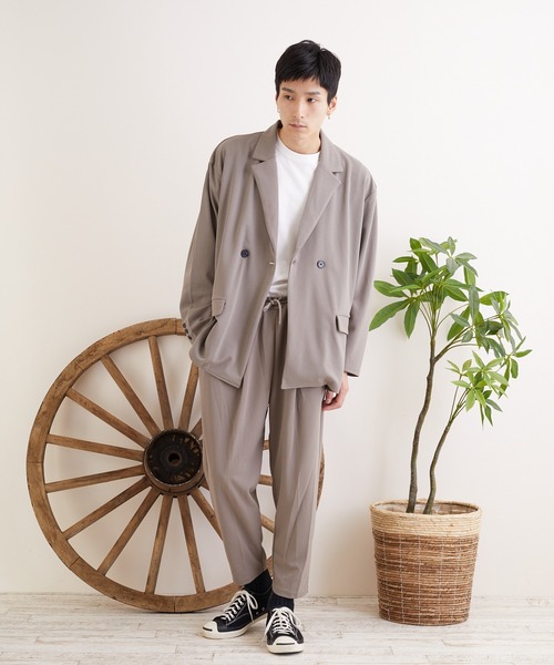 TONE SELECT WEAR(トーンセレクトウェア)の「【TONE MEN'S】梨地ジャージテーパードパンツ(BL)(その他パンツ・メンズ・ブラック/ブラウン/グレイッシュベージュ/ブルー・MEDIUM/LARGE)」の14枚目の写真