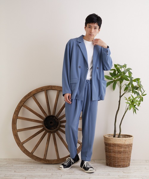 TONE SELECT WEAR(トーンセレクトウェア)の「【TONE MEN'S】梨地ジャージテーパードパンツ(BL)(その他パンツ・メンズ・ブラック/ブラウン/グレイッシュベージュ/ブルー・MEDIUM/LARGE)」の12枚目の写真