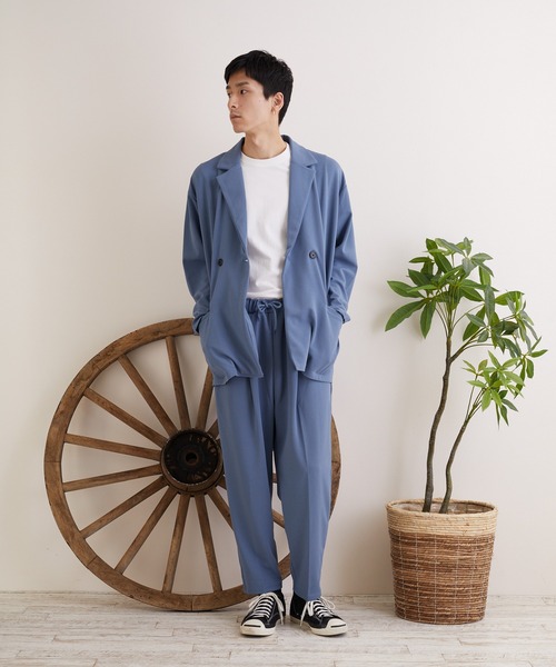 TONE SELECT WEAR(トーンセレクトウェア)の「【TONE MEN'S】梨地ジャージテーパードパンツ(BL)(その他パンツ・メンズ・ブラック/ブラウン/グレイッシュベージュ/ブルー・MEDIUM/LARGE)」の11枚目の写真