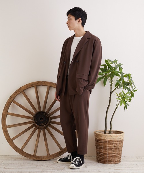 TONE SELECT WEAR(トーンセレクトウェア)の「【TONE MEN'S】梨地ジャージテーパードパンツ(BL)(その他パンツ・メンズ・ブラック/ブラウン/グレイッシュベージュ/ブルー・MEDIUM/LARGE)」の8枚目の写真