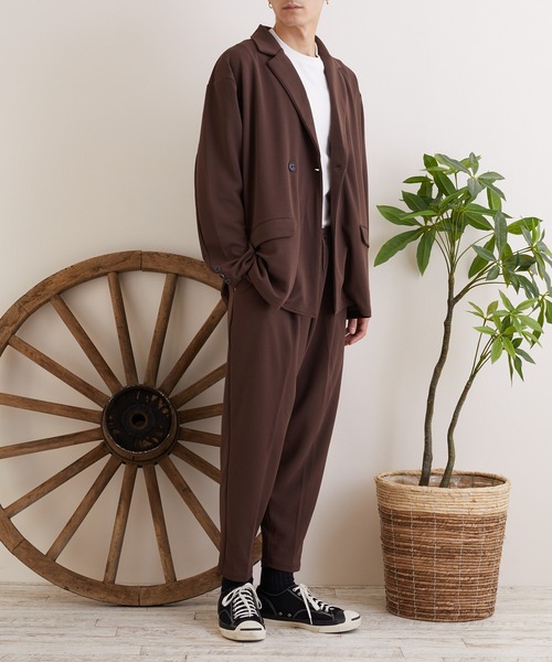 TONE SELECT WEAR(トーンセレクトウェア)の「【TONE MEN'S】梨地ジャージテーパードパンツ(BL)(その他パンツ・メンズ・ブラック/ブラウン/グレイッシュベージュ/ブルー・MEDIUM/LARGE)」の7枚目の写真