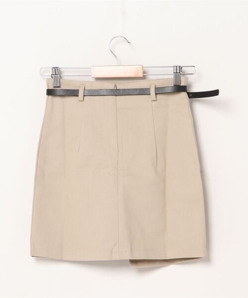 DING(ディング)の「DING/ベルト付きミニスカート(スカート・レディース・ブラック/ベージュ・FREE)」の10枚目の写真