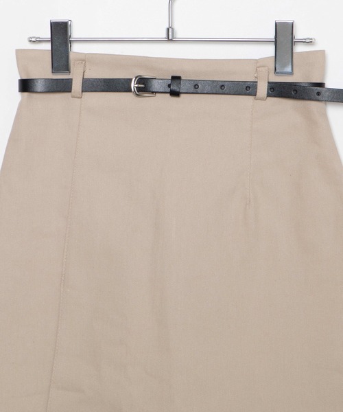 DING(ディング)の「DING/ベルト付きミニスカート(スカート・レディース・ブラック/ベージュ・FREE)」の8枚目の写真