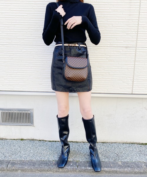 Loueme（ルエム）の「ストレッチヒールロングブーツ（ブーツ・レディース・ブラウン/ブラック・M/S/L）」の8枚目の写真