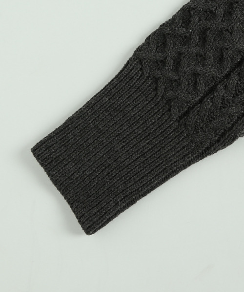 SUGAR BISKET（シュガービスケット）の「ケーブルニットセットアップ（ニット/セーター・レディース・ブラック/ブラウン/ダークグレー/スモークピンク/グレイッシュベージュ・M/L）」の11枚目の写真