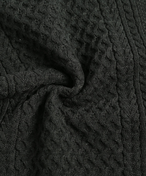 SUGAR BISKET（シュガービスケット）の「ケーブルニットセットアップ（ニット/セーター・レディース・ブラック/ブラウン/ダークグレー/スモークピンク/グレイッシュベージュ・M/L）」の10枚目の写真