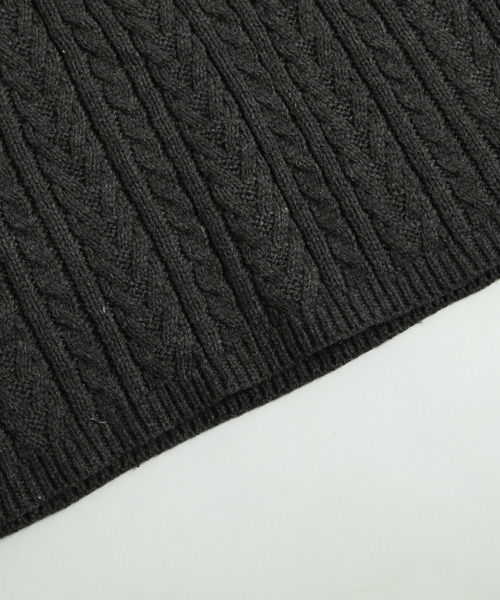 SUGAR BISKET（シュガービスケット）の「ケーブルニットセットアップ（ニット/セーター・レディース・ブラック/ブラウン/ダークグレー/スモークピンク/グレイッシュベージュ・M/L）」の7枚目の写真