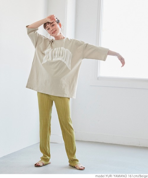 coca(coca)(コカ)の「ビックシルエットカレッジロゴTシャツ(Tシャツ/カットソー・レディース・ホワイト/ベージュ/チャコールグレー・ONE SIZE)」の18枚目の写真