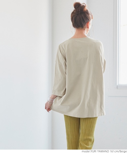 coca(coca)(コカ)の「ビックシルエットカレッジロゴTシャツ(Tシャツ/カットソー・レディース・ホワイト/ベージュ/チャコールグレー・ONE SIZE)」の20枚目の写真