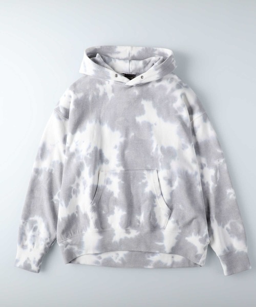 RAG MACHINE（ラグマシーン）の「【RAG MACHINE】タイダイ柄ビッグシルエットパーカー （パーカー・レディース・ホワイト×ブルー/ホワイト×カーキブラウン・M/L）」の9枚目の写真