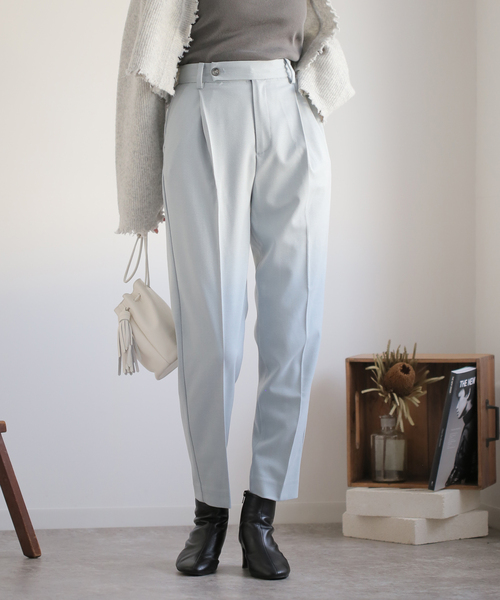 JOINT WORKS（ジョイントワークス）の「J-タックテーパーパンツ（スラックス・レディース・ブラック/ピンク/ブルー系その他・SMALL/MEDIUM）」の2枚目の写真