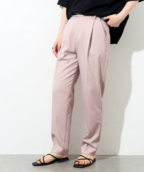 JOINT WORKS（ジョイントワークス）の「J-タックテーパーパンツ（スラックス・レディース・ブラック/ピンク/ブルー系その他・SMALL/MEDIUM）」の3枚目の写真