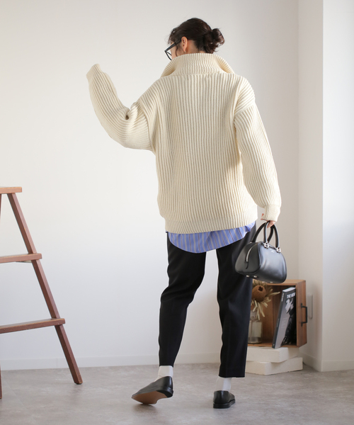 JOINT WORKS（ジョイントワークス）の「J-タックテーパーパンツ（スラックス・レディース・ブラック/ピンク/ブルー系その他・SMALL/MEDIUM）」の6枚目の写真