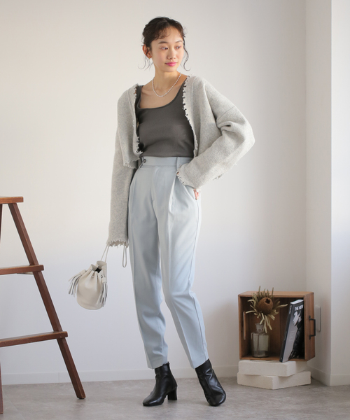 JOINT WORKS（ジョイントワークス）の「J-タックテーパーパンツ（スラックス・レディース・ブラック/ピンク/ブルー系その他・SMALL/MEDIUM）」の7枚目の写真