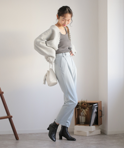 JOINT WORKS（ジョイントワークス）の「J-タックテーパーパンツ（スラックス・レディース・ブラック/ピンク/ブルー系その他・SMALL/MEDIUM）」の9枚目の写真