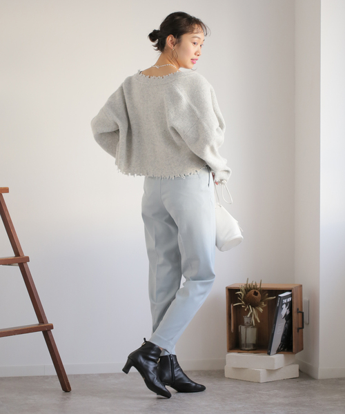 JOINT WORKS（ジョイントワークス）の「J-タックテーパーパンツ（スラックス・レディース・ブラック/ピンク/ブルー系その他・SMALL/MEDIUM）」の10枚目の写真