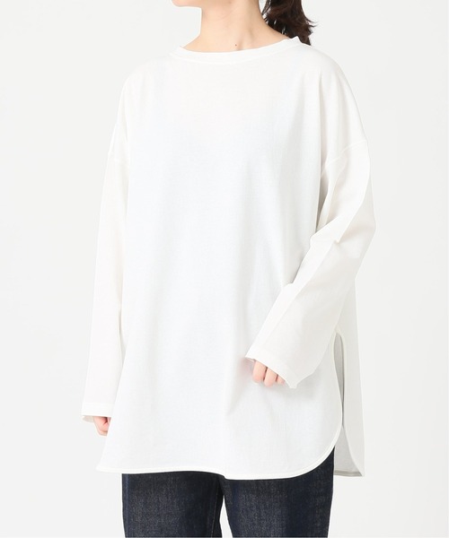 SLOBE IENA（スローブイエナ）の「BIGロンTEE【手洗い可能】◆（Tシャツ/カットソー・レディース・ベージュ/カーキ/ホワイト・FREE）」の14枚目の写真