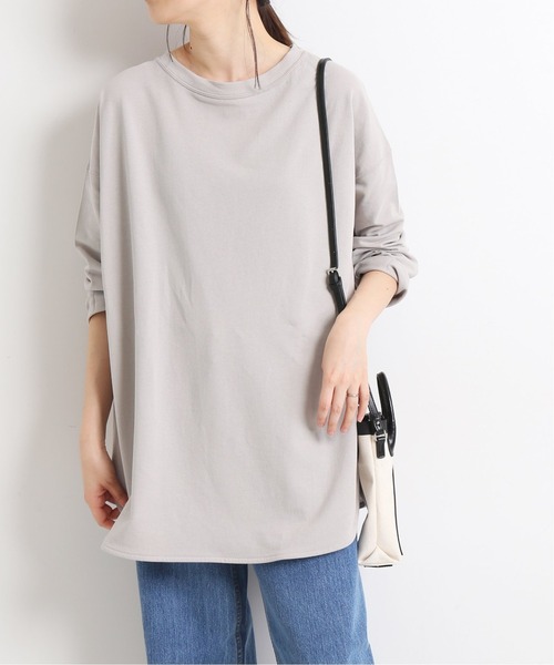 SLOBE IENA（スローブイエナ）の「BIGロンTEE【手洗い可能】◆（Tシャツ/カットソー・レディース・ベージュ/カーキ/ホワイト・FREE）」の11枚目の写真