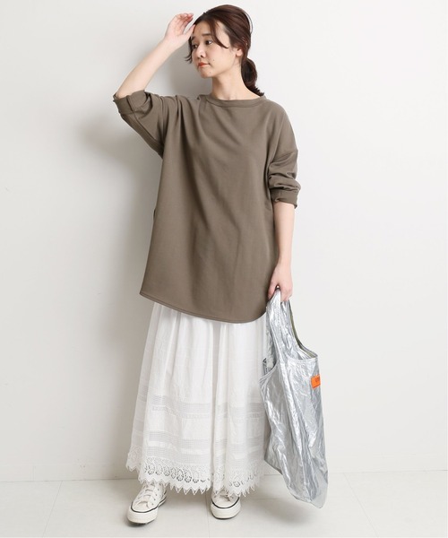 SLOBE IENA（スローブイエナ）の「BIGロンTEE【手洗い可能】◆（Tシャツ/カットソー・レディース・ベージュ/カーキ/ホワイト・FREE）」の20枚目の写真