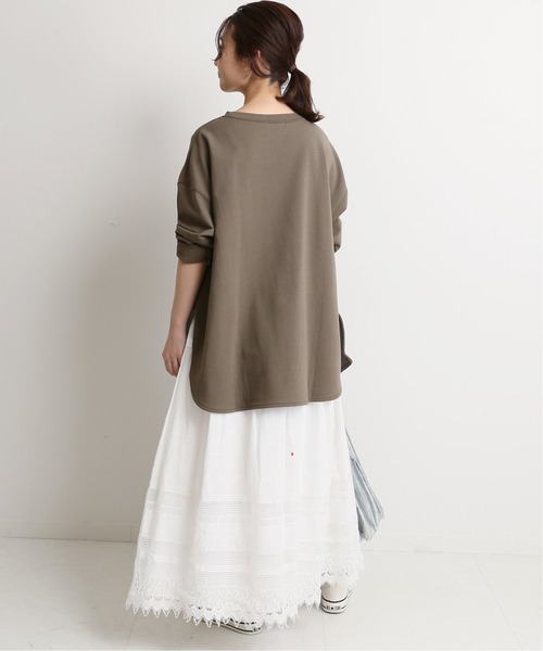 SLOBE IENA（スローブイエナ）の「BIGロンTEE【手洗い可能】◆（Tシャツ/カットソー・レディース・ベージュ/カーキ/ホワイト・FREE）」の16枚目の写真