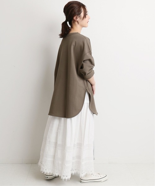 SLOBE IENA（スローブイエナ）の「BIGロンTEE【手洗い可能】◆（Tシャツ/カットソー・レディース・ベージュ/カーキ/ホワイト・FREE）」の12枚目の写真