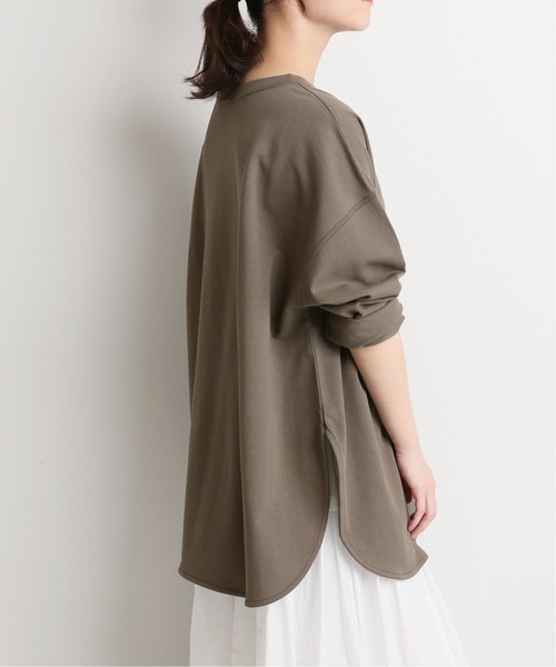 SLOBE IENA（スローブイエナ）の「BIGロンTEE【手洗い可能】◆（Tシャツ/カットソー・レディース・ベージュ/カーキ/ホワイト・FREE）」の8枚目の写真