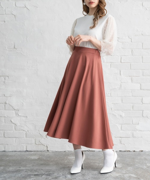 Newlyme（ニューリーミー）の「サーキュラーフレアマキシスカート（スカート・レディース・ネイビー/モカ/ブラック/ベージュ・MEDIUM/LARGE）」の8枚目の写真