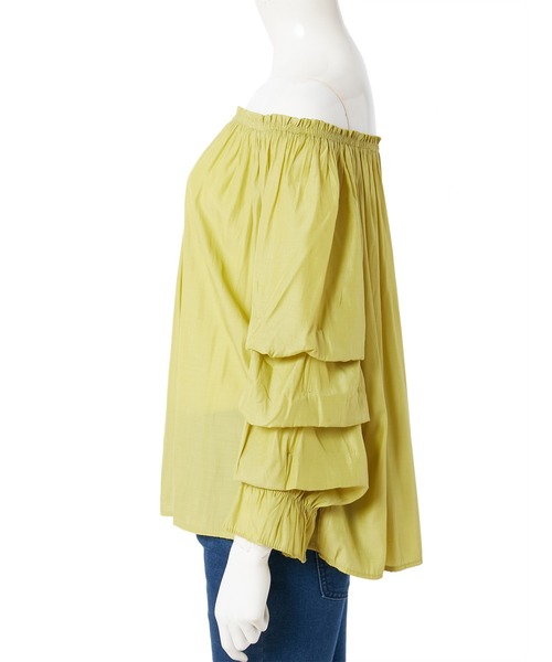 fifth calin（フィフスカラン）の「オフショルダーデザインスリーブブラウス（シャツ/ブラウス・レディース・ライトブルー/ピンク/ライム・MEDIUM）」の12枚目の写真