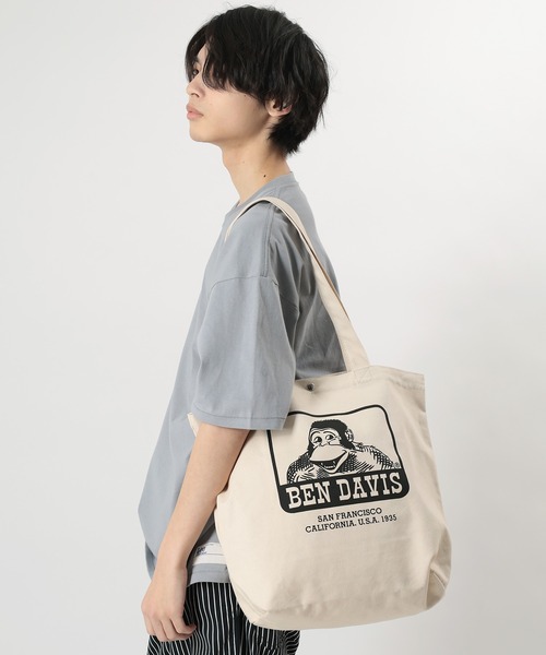 BEN DAVIS（ベンデイビス）の「【BEN DAVIS/ベンデイビス】ブランドロゴ キャンバス トートバッグ（トートバッグ・メンズ・オフホワイト/ブラック・FREE）」の14枚目の写真