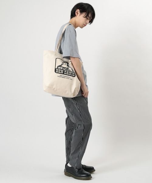 BEN DAVIS（ベンデイビス）の「【BEN DAVIS/ベンデイビス】ブランドロゴ キャンバス トートバッグ（トートバッグ・メンズ・オフホワイト/ブラック・FREE）」の13枚目の写真