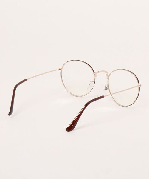 N.(N. Natural Beauty Basic)(エヌエヌナチュラルビューティーベーシック)の「スリムフレームダテメガネ(メガネ・レディース・ブラウン/ゴールド・フリ-)」の3枚目の写真