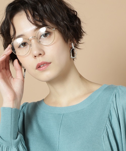 N.(N. Natural Beauty Basic)(エヌエヌナチュラルビューティーベーシック)の「スリムフレームダテメガネ(メガネ・レディース・ブラウン/ゴールド・フリ-)」の2枚目の写真