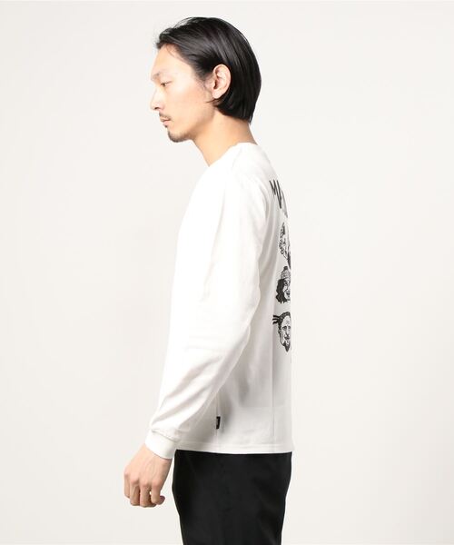 Master ジムマスター のファッション Smile Gym セール Make トップス プリント長袖tシャツ Smile Gym バックプリント Tシャツ カットソー Gym Master ジムマスター