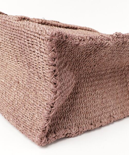 Flea Store（フリーストア）の「【Flea Store Vegetal】Lily アバカスクエアトート（かごバッグ・レディース・ピンクベージュ/ブラウン/ブラック/ライトブラウン・FREE）」の10枚目の写真