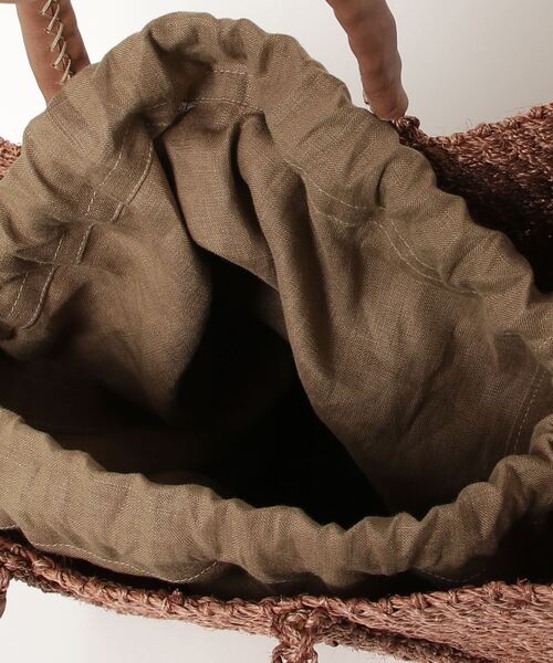 Flea Store（フリーストア）の「【Flea Store Vegetal】Lily アバカスクエアトート（かごバッグ・レディース・ピンクベージュ/ブラウン/ブラック/ライトブラウン・FREE）」の11枚目の写真