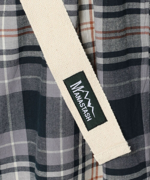 MANASTASH（マナスタッシュ）の「MANASTASH/マナスタッシュ　W-s INDIAN CHECK DRESS（ワンピース・レディース・ネイビー/ベージュ・MEDIUM）」の11枚目の写真