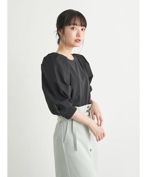 earth music&ecology（アースミュージックアンドエコロジー）の「異素材ドッキングプルオーバー ＊（Tシャツ/カットソー・レディース・ピンク/アイボリー/ブラック・FREE）」の18枚目の写真