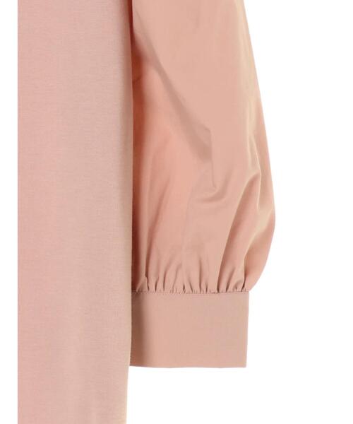 earth music&ecology（アースミュージックアンドエコロジー）の「異素材ドッキングプルオーバー ＊（Tシャツ/カットソー・レディース・ピンク/アイボリー/ブラック・FREE）」の8枚目の写真