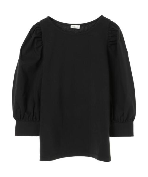 earth music&ecology（アースミュージックアンドエコロジー）の「異素材ドッキングプルオーバー ＊（Tシャツ/カットソー・レディース・ピンク/アイボリー/ブラック・FREE）」の11枚目の写真