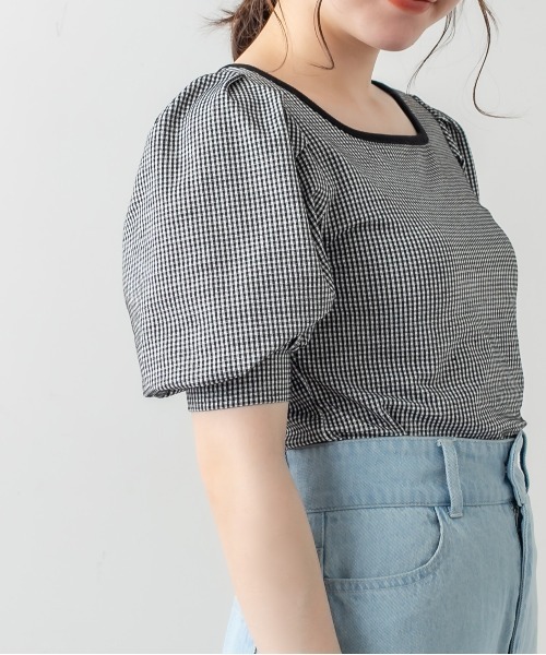 OLIVE des OLIVE（オリーブデオリーブ）の「配色パイピングテレコプルオーバー（Tシャツ/カットソー・レディース・オフホワイト/ブラウン/ブラック系その他/ベージュ・FREE）」の13枚目の写真