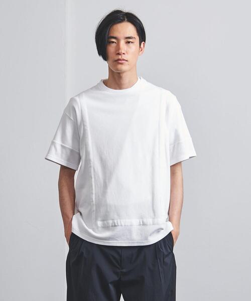 EN ROUTE(アンルート)の「<EN ROUTE(アンルート)> コットン ブロックパターン テープ クルーネック(Tシャツ/カットソー・メンズ・ホワイト/その他1・1/2/3)」の7枚目の写真