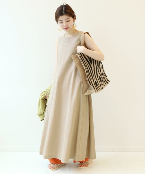 Simplicite（サンプリシテ）の「リネンノースリワンピース◆（ワンピース・レディース・ベージュ/パープル/ネイビー・FREE）」の21枚目の写真