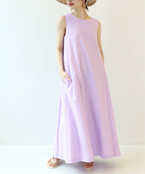 Simplicite（サンプリシテ）の「リネンノースリワンピース◆（ワンピース・レディース・ベージュ/パープル/ネイビー・FREE）」の19枚目の写真