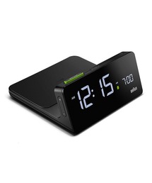BRAUN（ブラウン）の「BRAUN Digital Alarm Clock Qiワイヤレス充電  BLACK (BC21B) ／ GREY (BC21G)（置時計・メンズ）」